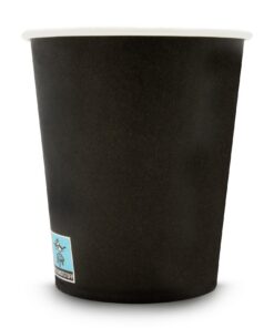 WELLSACUP 1000 Stück Pappbecher 180 ml, Schwarz, für Heiß- und Kaltgetränke, perfect für Coffee to Go, Business-Veransta