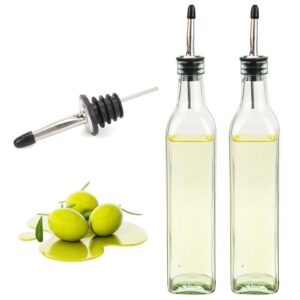 Ölflasche: 2 Stück 500 ml Olivenöl Flaschen mit Öldüse, Ideal für Küche, Salate und Grillen