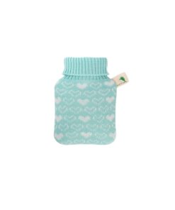 Hugo Frosch Mini-Wärmflasche - kleinen, auslaufsicheren & geruchsneutrale Bettflasche für Baby - Türkis Herz Design – Ma