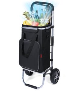 YEAUPE PRO Einkaufswagen + Kühlfach + 50L/25kg + 3in1 Klappbarer Trolley