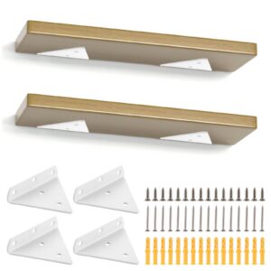 Senenqu White Invisible 8CM Wall Mounts Schwebende Regalhalterungen für Heimwerker | Senenqu 4 Stück 8CM Wandhalterunge
