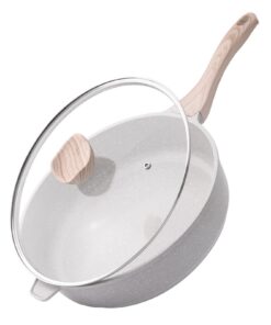 Kordisen Antihaft Bratpfanne 30 cm, große Induktion, weiß (Weiß) Kordisen Gesunde Keramik Pfanne 30 cm, Antihaft, weiß