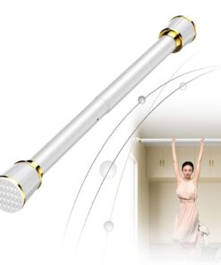 Gardinenstange Ausziehbar ohne Bohren 40-500cm White Vorhangstange 3,1-4,0m+20 Rings Duschvorhangstange