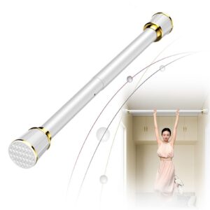 Gardinenstange Ausziehbar ohne Bohren 40-500cm White Vorhangstange 3,1-4,0m+20 Rings Duschvorhangstange