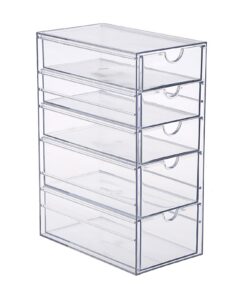 SUMTree transparenter Haaraccessoire Organizer mit Schubladen für Schminktisch | SUMTree Acryl Aufbewahrungsbox mit Sch
