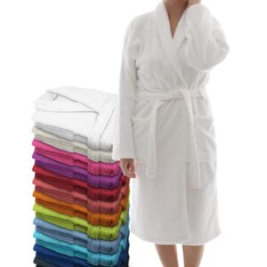 LEBENGOOD Bademantel 100% Baumwolle, weich und flauschig, ideal für Damen und Herren - S, M, L, XL, XXL