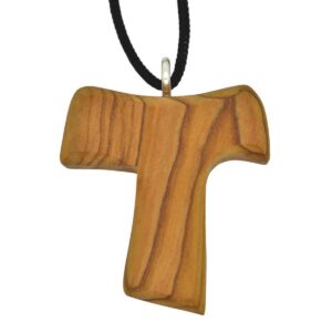 Junker Kirchenbedarf Olivenholzkreuz aus Bethlehem - Taufe und Konfirmation - Kirchliche Dekoration - 3,8cm - Taufe Konf
