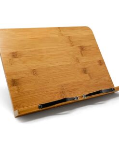 Joeji's Küche Buchständer Holz - Leseständer für Bücher & Tablets - Verstellbare Stütze für Küche - Bambus Kochbuch Halt