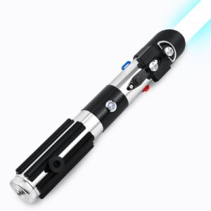 Saberforms Duell Lichtschwert 12 RGB Farben 16 Sound Fonts Force FX, Premium Metallgriff & Motion Control für Erwachsene