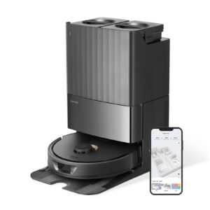 Roborock Qrevo Saubersaugroboter mit Wischfunktion 5500 Pa, 3D-Kartierung, Doppeldrehmopps, automatische Wasser-Befullun