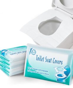 Ruitena 60 Stück Einweg Toilettenauflagen XL Matte, ideal für Reisen und öffentliche Toiletten, Spülbare Toilettenbezüge