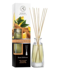 Raumduft Diffuser Zimt & Orange 100ml - Weihnachtsduft mit Ätherischen Ölen - Ideal für Zimmerringen - Aromadiffuser mit