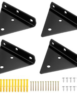 Gentpovth 4 Stück Schwebende Regalhalterungen, 90x100mm Heavy Duty Metall unsichtbare Dreieck Wandhalterungen, robuste T
