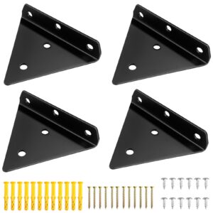 Gentpovth 4 Stück Schwebende Regalhalterungen, 90x100mm Heavy Duty Metall unsichtbare Dreieck Wandhalterungen, robuste T