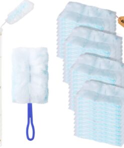 42 Stück Swiffer Staubmagnet Nachfüllpack Set, ideal für Haushalte mit Haustieren, Staubwischer mit 2 Handgriffen, perf