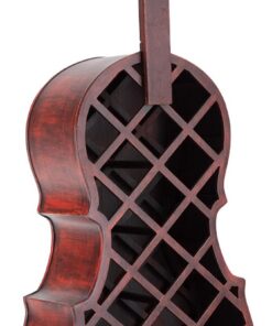 Stagecaptain Stradivino Holz Weinregal für 21 Flaschen - Vintage Optik - Flaschenständer Retro Design - 135 cm Hochhandg