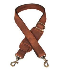 STILORD Elli' Wechselgurt Leder mit Schulterpolster für Taschen - Vintage Taschengurt mit Karabiner, Farbe: Cognac - bra