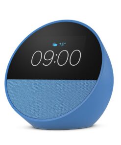 Amazon Echo Spot (neueste Generation) - smarter Wecker mit sattem Klang und Alexa, perfekt für Familie im Zimmerzimmer.