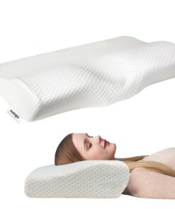 Edihome Nackenstützkissen, Memory Foam, Ergonomisches Orthopädisches Nackenkissen, Hypoallergen, 50 x 30 x 10 cm