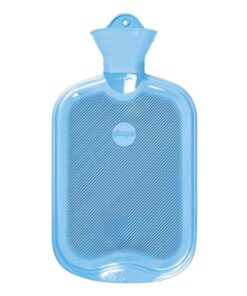 2-Liter Gummi-Wärmflasche für Wärmeflaschen-Therapie - ideal für Schmerzlinderung - hellblau