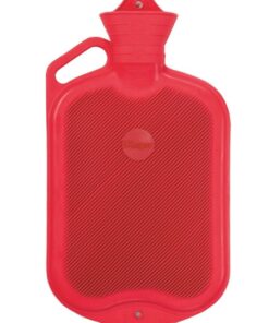 Sänger Wärmflasche Faba Care, 2 L, Naturgummi, Rot, Premium Qualitätslamellen, für Schmerzen