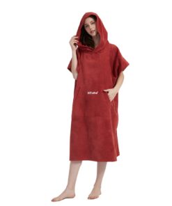 Hiturbo Surf Poncho Wickelmantel kurzärmelig mit Kapuze
