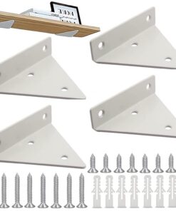 Versteckte Metall Regalhalterungen 4 Stück für Stabil Tragfähigkeit und Schwerlastträger an der Wand | Schwebende Dreie