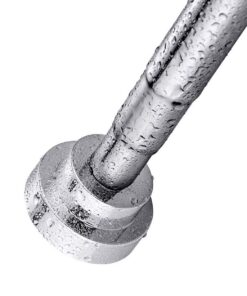 KZGRIT Rutschfest Verstellbare Duschstange, Edelstahl, Kein Bohren & Rost, 65-100cm