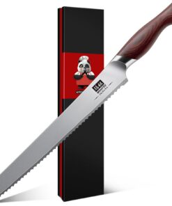 SHAN ZU Scharfes Okinawa-Brotmesser 25cm - Hoher Kohlenstoff Edelstahl 10CR15Mov - Scharfe Klingen und Ergonomischer Gri