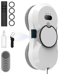 EagerMinds 5600PA Fensterreinigungsroboter für glatte Oberflächen - Automatisches Reinigungssystem mit 10 Tüchern - Perf