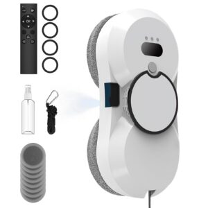 EagerMinds 5600PA Fensterreinigungsroboter für glatte Oberflächen - Automatisches Reinigungssystem mit 10 Tüchern - Perf