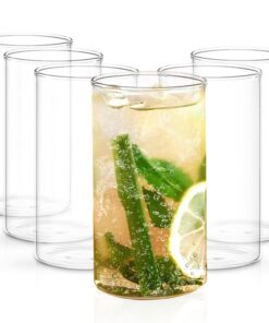 Borosil Trinkgläser 340 ml, BPA-frei, 6 Stück, Saft, Bier und Cocktails für geruchsresistentes Trinken, gefrier- und spü