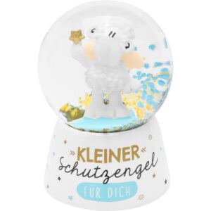 Sheepworld Traumkugel mit Motiv Kleiner Schutzengel | Weihnachten Geschenk 6,5 cm Glitter