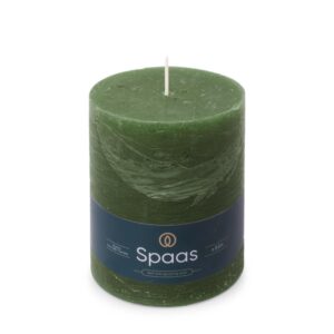 Spaas Rustik-Stumpenkerze für Hauswärter, 100/130 mm, 95h, dunkelgrün