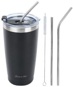 Rosenstein & Söhne Doppelwandiger Isolierbecher schwarz 600 ml Edelstahl