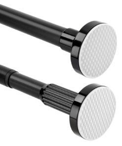 Duschstange ohne Bohren 90-160cm Teleskopstange Schwarz Kohlenstoffstahl ∅25mm