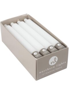 Nordlicht Kerzen Nlc Premium Tapers Für Zimmertäuschung 12 Stück Reinweiß 17,8 cm