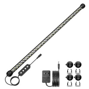 SEAOURA Aquarium LED Beleuchtung mit Timer - Vollspektrum Licht mit 10 Helligkeitsstufen für Aquarium - Automatische Ein