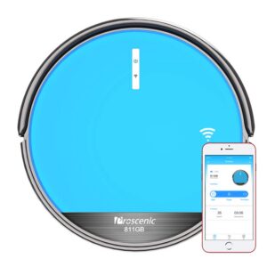 Proscenic 811GB WLAN Staubsauger Roboter für hauseselige Verbraucher im Wohnraum mit Saug- und Wischfunktion und Wasserm