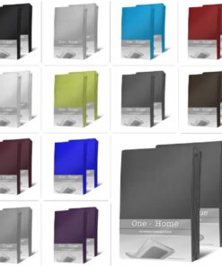 One-Home Microfaser Spannbettlaken 2er Pack Anthrazit 90x200/100x200_cm Gummi-Rand