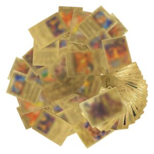 LDDYKZY Deutsch Vmax Karten: 55 Stück GX Rare Golden Sammelkarten, Metall Vergoldete Karten für Kinder zum Sammeln, Gebu