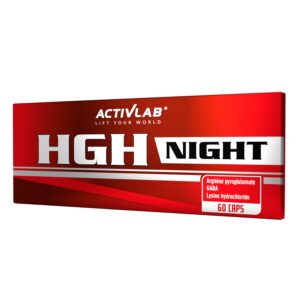 Activlab HGH Night - 60 Kapseln, Arginin, GABA, Lysin | vor dem Schlafengehen | Steigerung der Kraft und schneller Zuwac