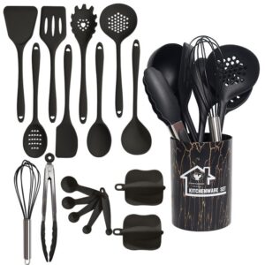Schwarz Schwarz Küchenhelfer Set | Non-stick Heat-Resistant Küchenhelfer Set | Kochutensilien Kochbesteck Set Küchenhel