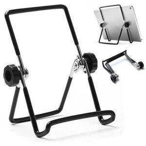 Vovvggol Metall Tablet Ständer Groß Schwarz Multi-Winkel Multifunktionell für iPad Samsung Galaxy