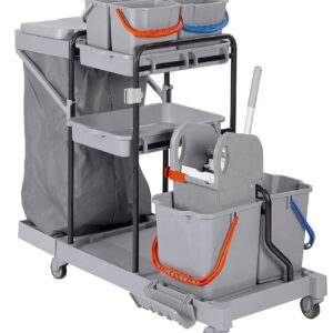 BELLANET großer Profi Reinigungswagen 50% Recycling-Material für Hotel, Gastronomie und Gebäude-Reinigung