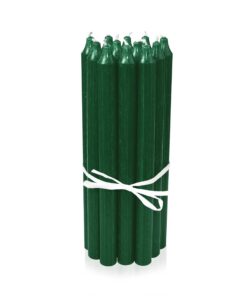Dänische Premium Stabkerzen Grün, 12er Pack, 29cm Höhe, Ø 2,2cm, brennt ca. 14 Stunden