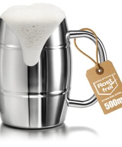 Robin Goods® Edelstahlbecher - doppelwandig - Outdoor-Teebecher 500 ml - isolierter Trinkbecher für Kaffee & Tee - perfe