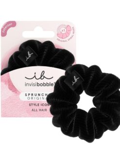 invisibobble Schwarz Scrunchie Haargummi für Mädchen & Damen, stark haltend im Dusk till Dawn Design, 1 Stück (1er Pack)