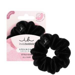 invisibobble Schwarz Scrunchie Haargummi für Mädchen & Damen, stark haltend im Dusk till Dawn Design, 1 Stück (1er Pack)