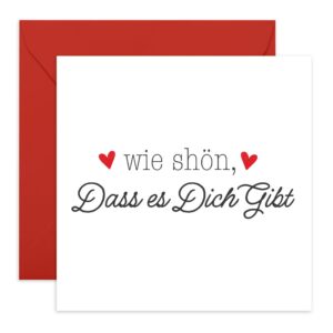Central 23 Süße Jubiläumskarte für Männer – WIE SCHÖN DASS ES DICH GIBT – Geburtstag, Hochzeitstag, Valentinstag – Karte